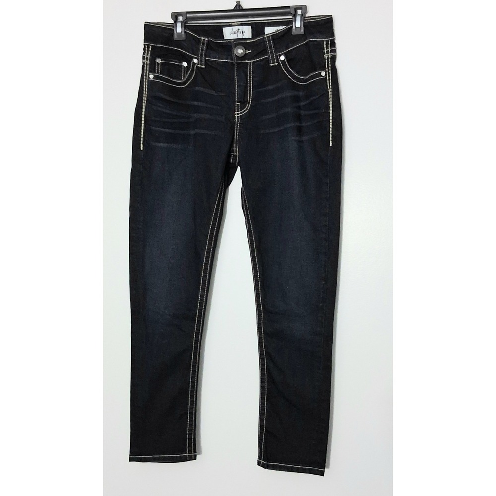 Daytrip Jeans Women's Size 31 Virgo Dark Wash Embellished Beaded Pockets Pre-own